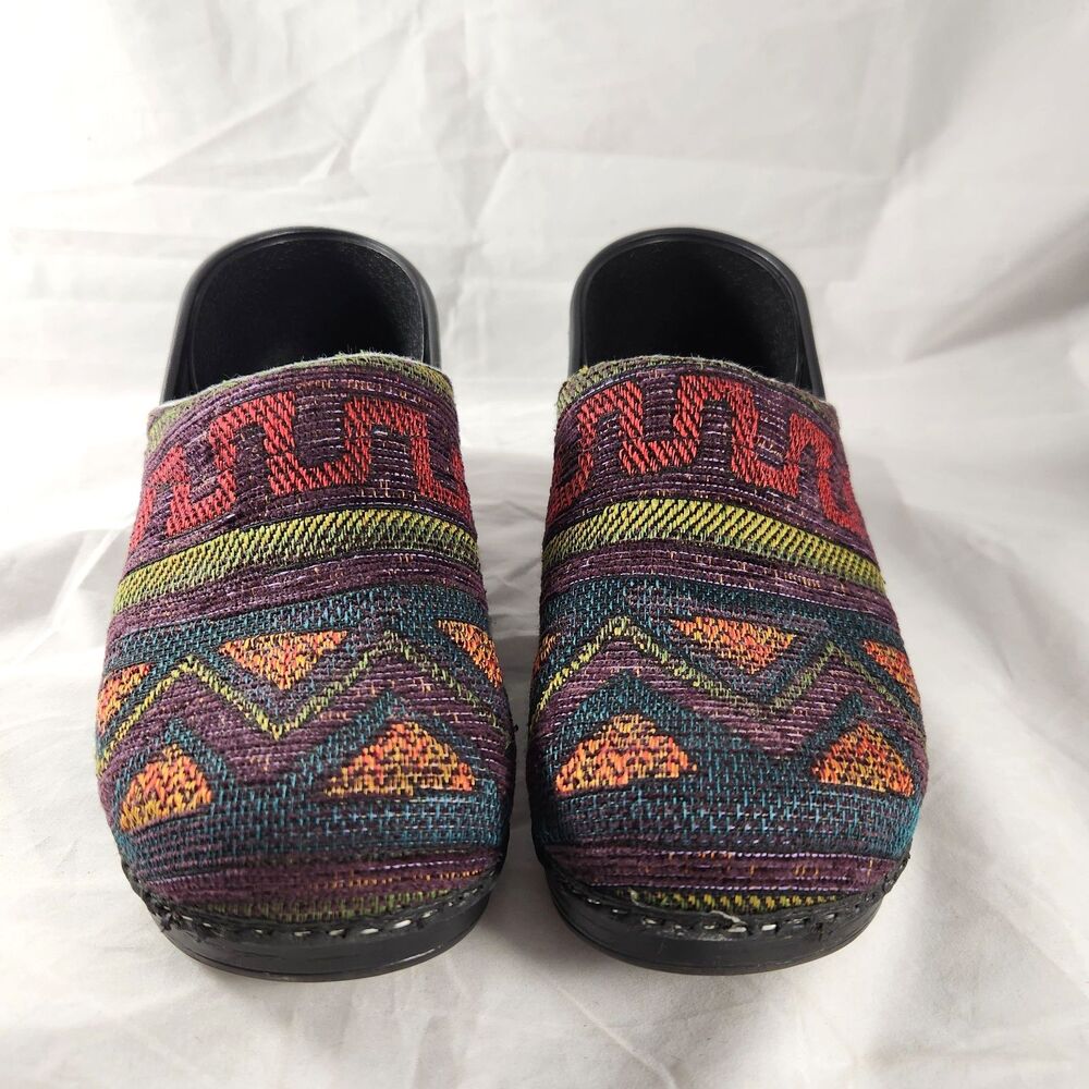 Dansko Professional Clogs Women's 9.5-10 Aztec Tapestry Pattern Euro 40